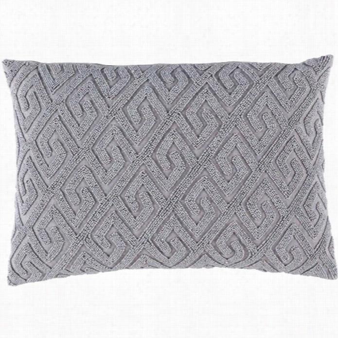 Surya Marielle Down Fill 13 X 19 Pillow In Gray