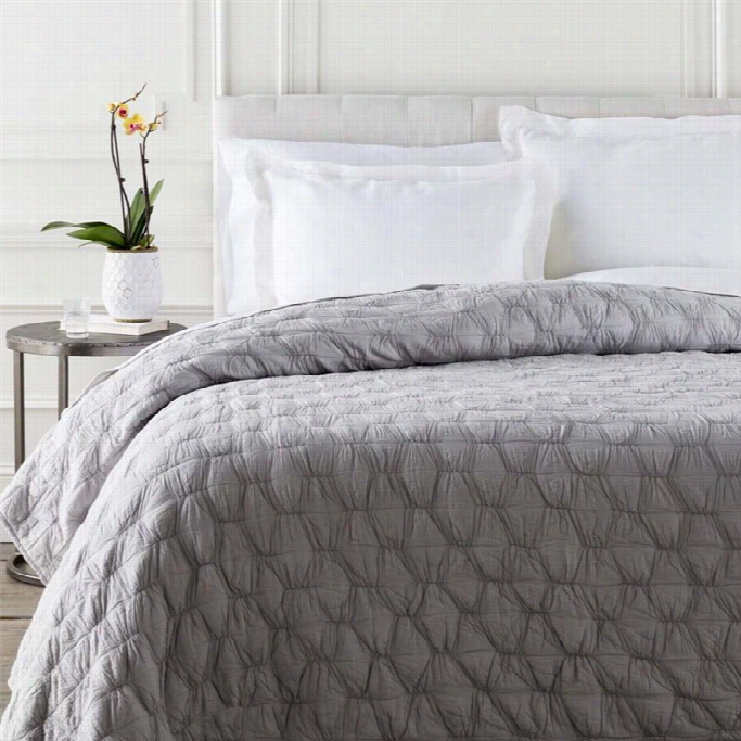 Surya Melssa Wovwn Cotton Full Queen Quilt In Dove