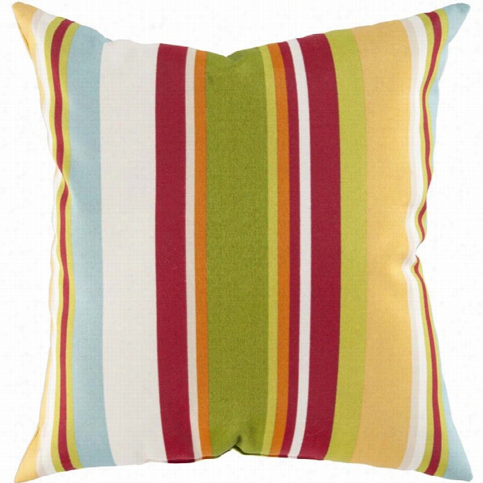 Surya Storm Poly Satisfy 22 Square Pillow In Re Dgreen And Yellow