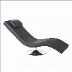 Eurostyle Josephine Faux Leather Chaise Lounge in Black