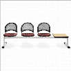 OFM Moon 4 Beam Seating with 3 Seat and 1 Table in Browneygirl and Oak
