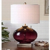 Uttermost Tyrian Purple Glass Table Lamp