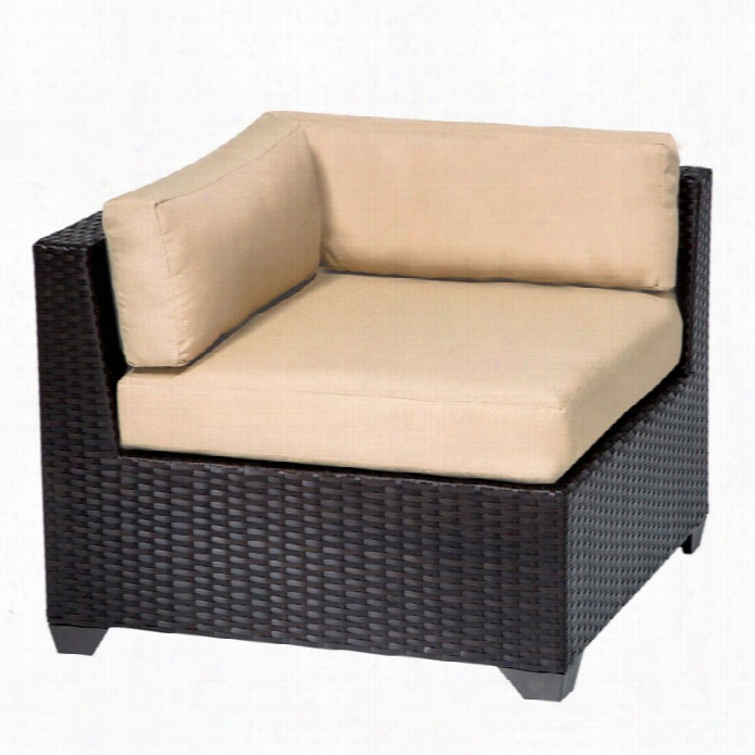 Tkc Belle Outdoor Wicker Corner Chair In Sesame (set Of )