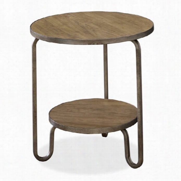 Universal Furinture Modern Emuser Ound End Table In Bisque