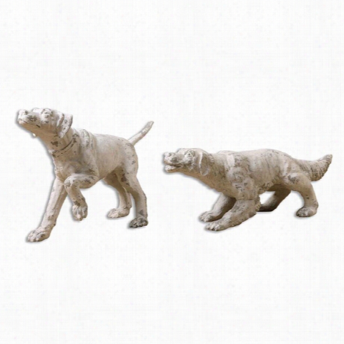 Uttermost Hudson And Penny Dog  Sculpturres (set Of 2)