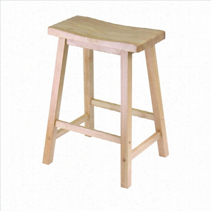 Winsome 2 Counter Saddel Bar Stool In Bech