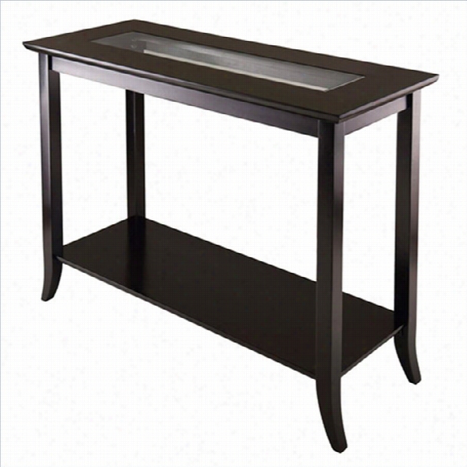 Winsom E Genoa Rwctangular Console Table In Dark Espresso