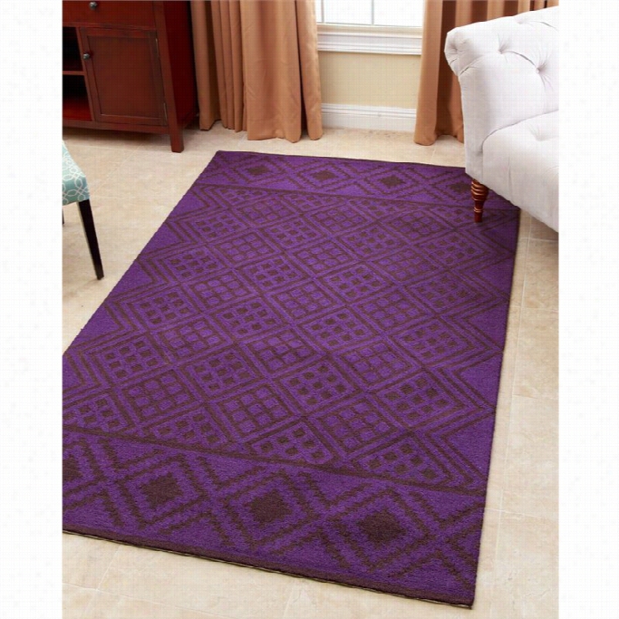 Abbyson Living 5' X 8' New Zealand Wool Rug In Purple