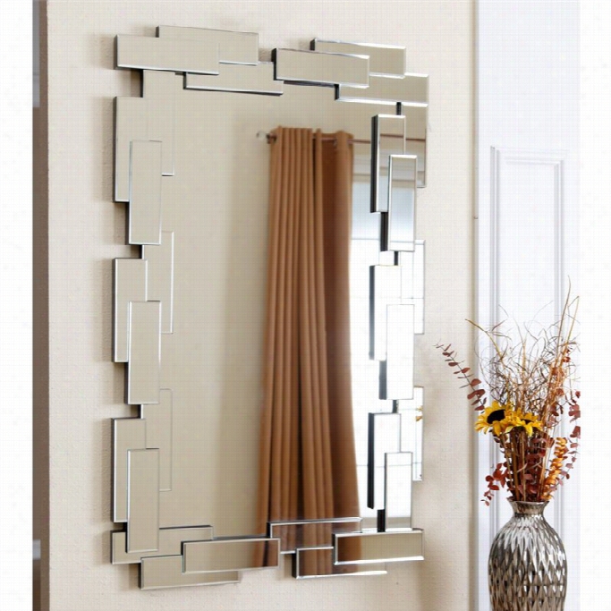 Abbyson Living Ana Accent Wall Mirror In Silver