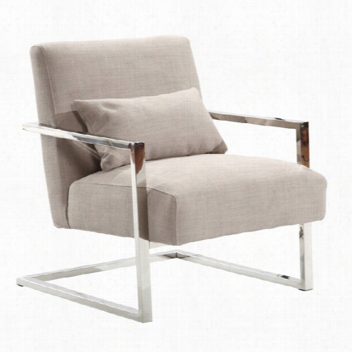 Armen Living Skyline Modern Accent Chair In Gray