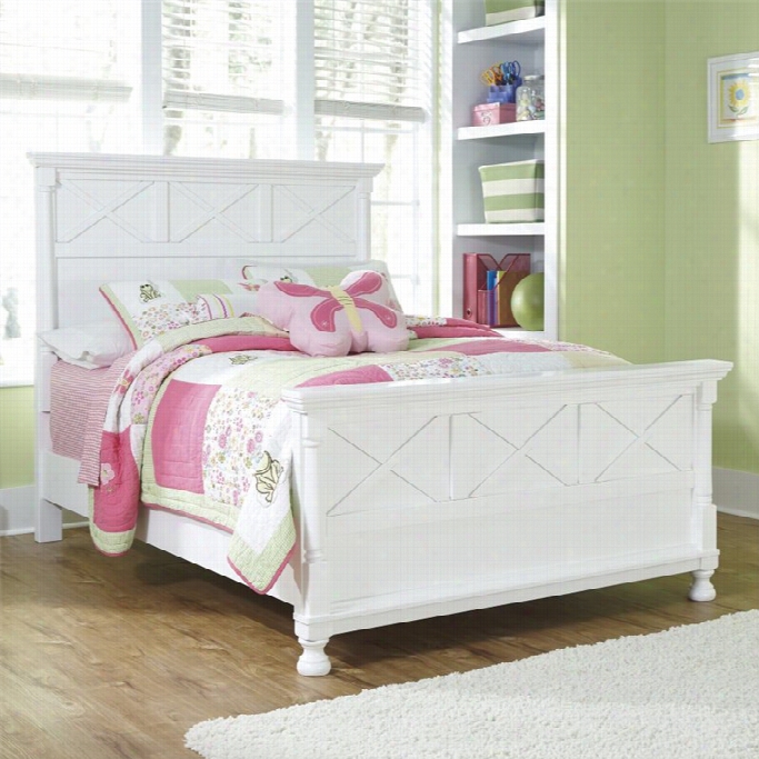 Ashley Kasl Yn Wood Full Panel Bed In White