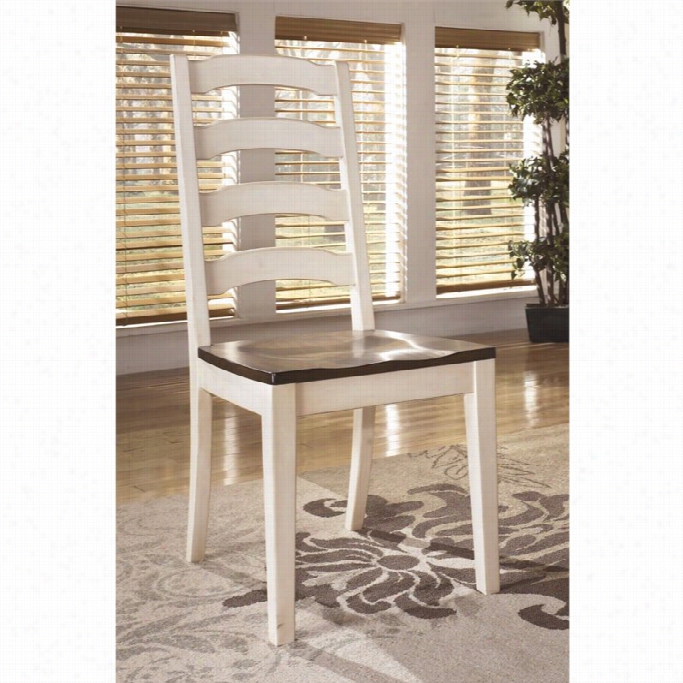 Ashley Whitesburg Dining Chair In Browb And Cottage White