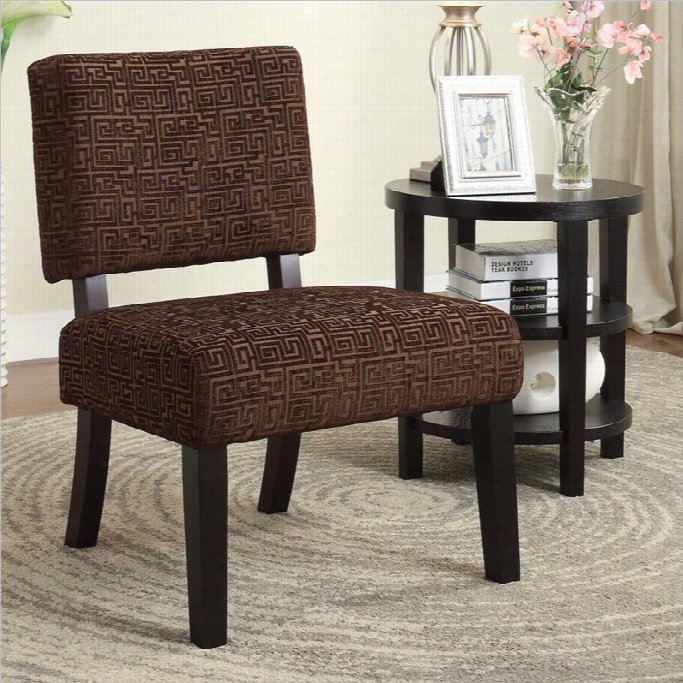 Avenue Six Jasmine Accent Chair In Maze Chocolate