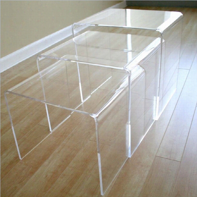 Baxton Studio  Table Display Stands In Clear (se Tof 3)