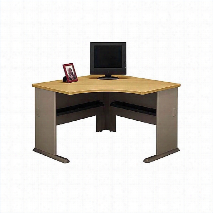 Bush Bbf Seriea A 3-piece 83 Corner Desk Set In Light Oak