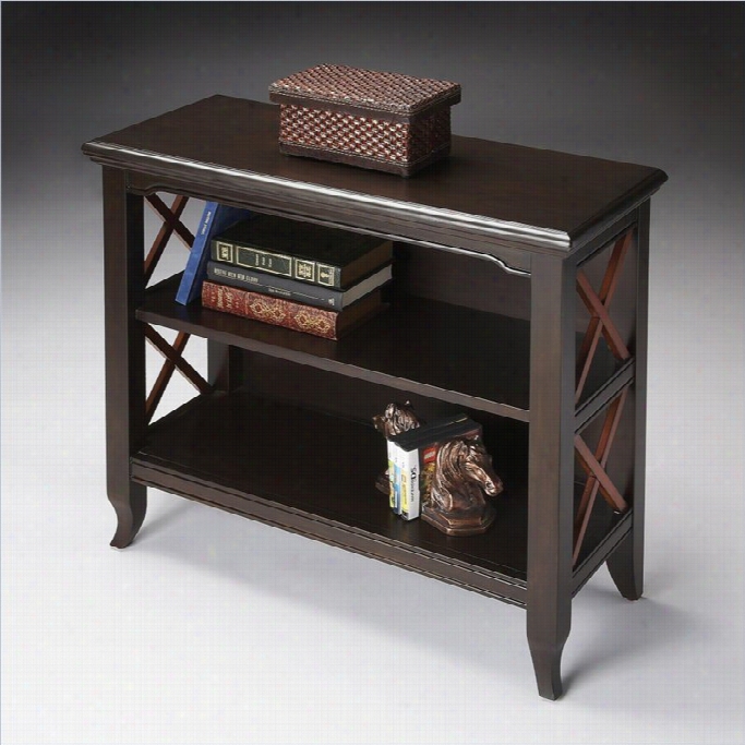Butler Specialty Low Bookcase In Transitional Cherry