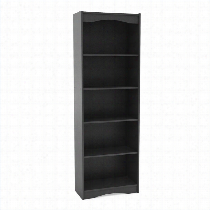 Corlivnig Hawthorn 72' Tall Bookcase In Midnight Blac