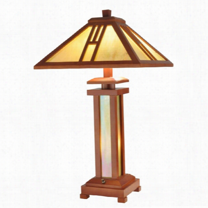 Dale Tiffany Wood Mission Table Lamp