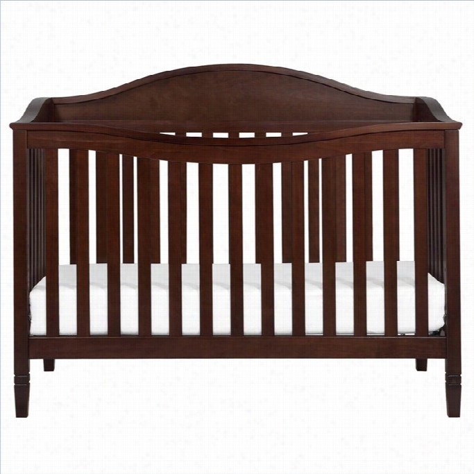 Dainci Laurel 4-in-1 Convertible Crib With Todder Rail In Espresso