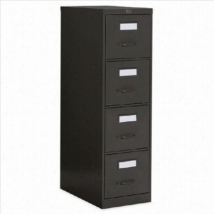 Globbal Office 25 4 Drawer Vertical Metal File Storage Cabinet-black