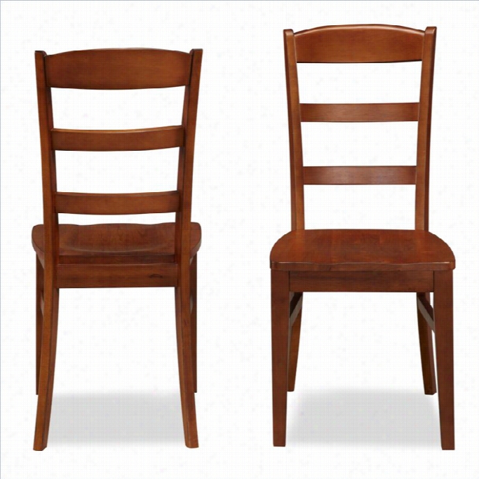 Home Styles Aspen La Der Back Dining Chairs In Rustci Cherry