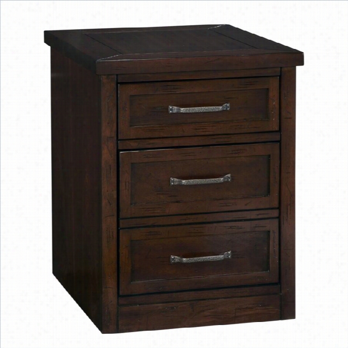 Home Styles Cabin Creek Mobile Filing Cabinet In Chestnut Finish