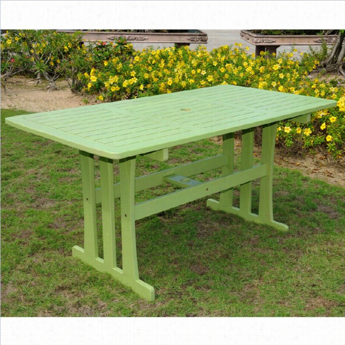 International Caravan Rkyal Tahiti 5 Patio Dining Table In Mint