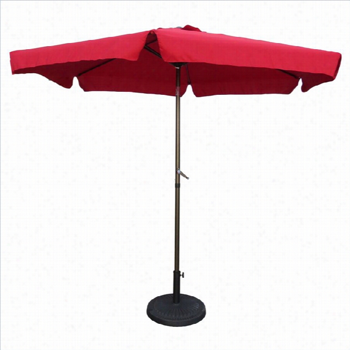 International Caravan St. Kitts Patio Umbfella In  Ruby Red