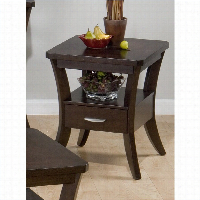 Jofran 3328 Series End Table In  Joes Espresso Finish