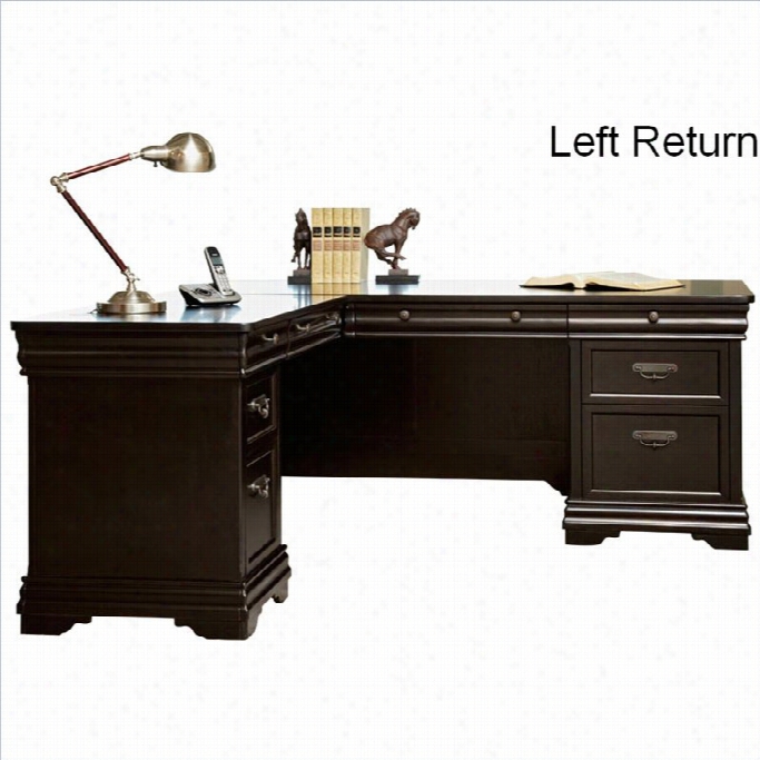 Martin Furniture Beaumont Desk And Return In Deep Java Finush