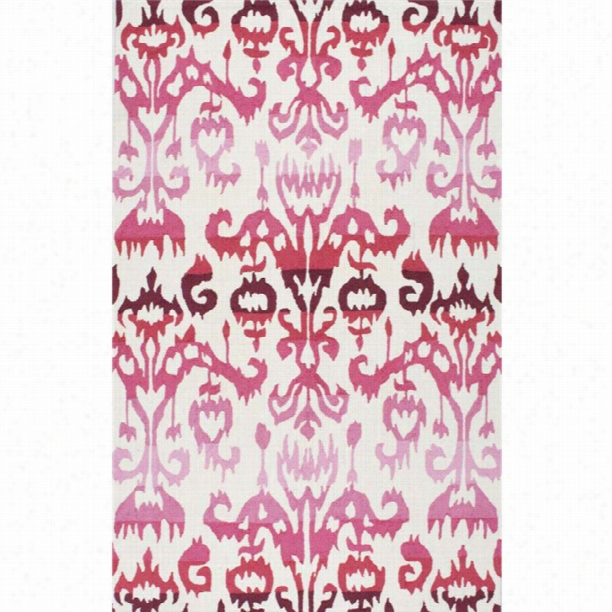 Nuloom 5' X 8' Hand Tufted Ikat Rug In Ragon Fruit