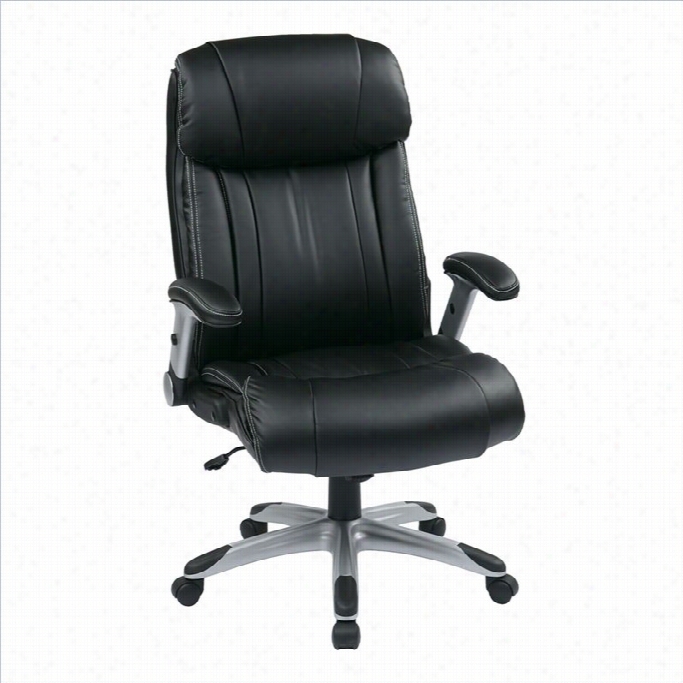 Office Staad Ech Series Eco Leather Office Chair In Silver And Black