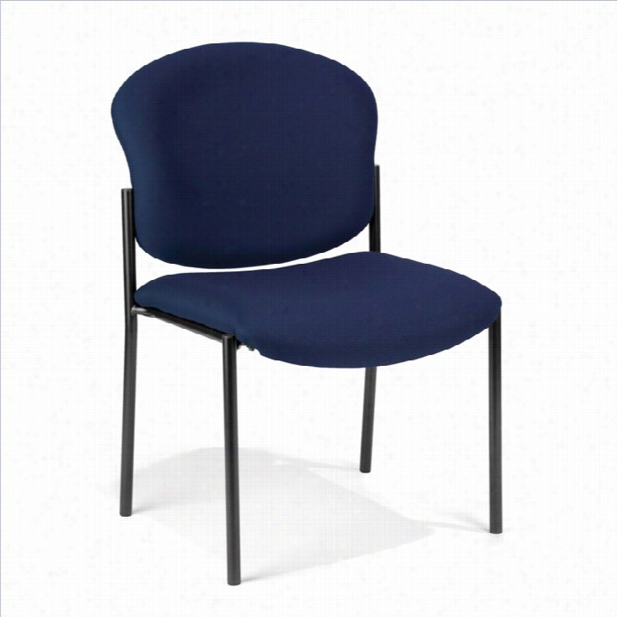 Ofm Manor Series Reception Chair In Navy