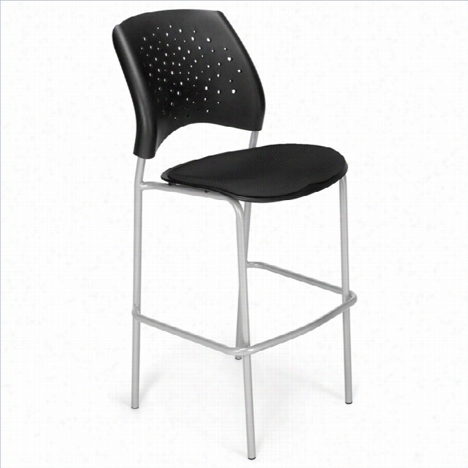 Om Star 31.25 White Stool In Black