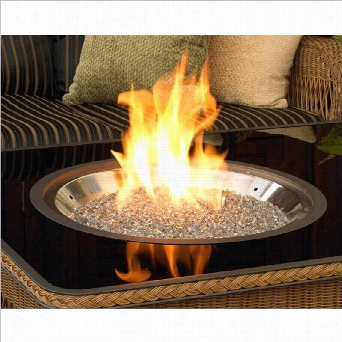 Outdoor Greatroom Company Crystal Fire Wood Fiery Stainless Steel Firepit