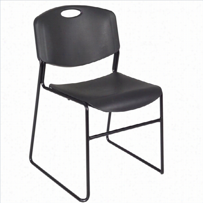 Regency Zen Stack Stacking Chair In Black (set Of 4)