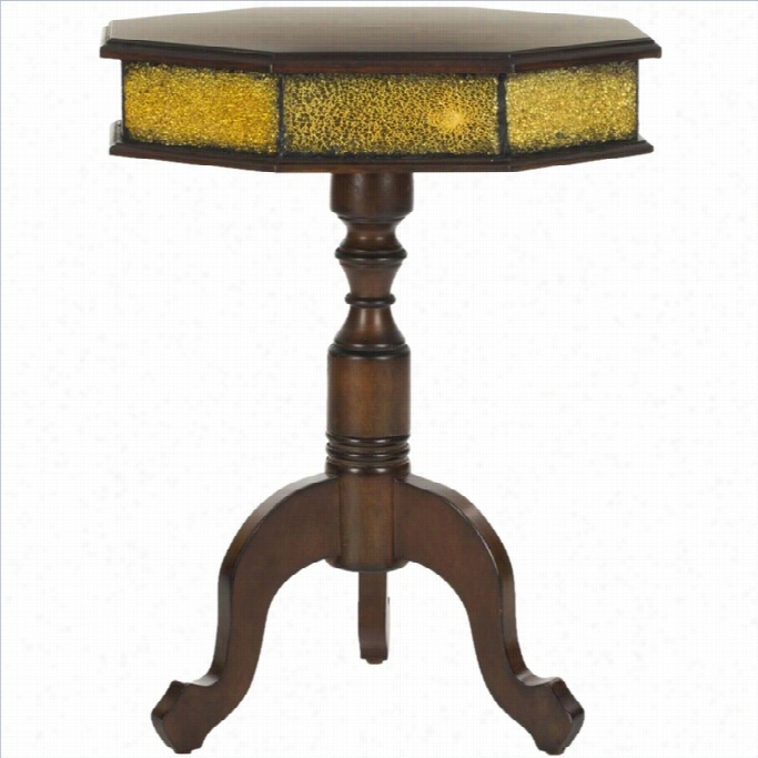 Safavieh Daphne Birch Wood Side Table In Dark Brown