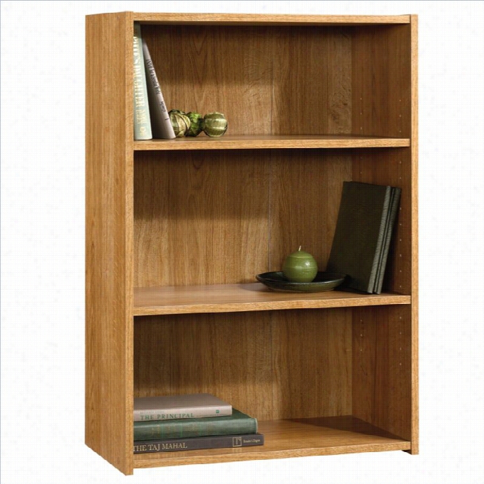 Sauder Beginnings 3 Shelf Bookcase In Highoand Ozk Finish