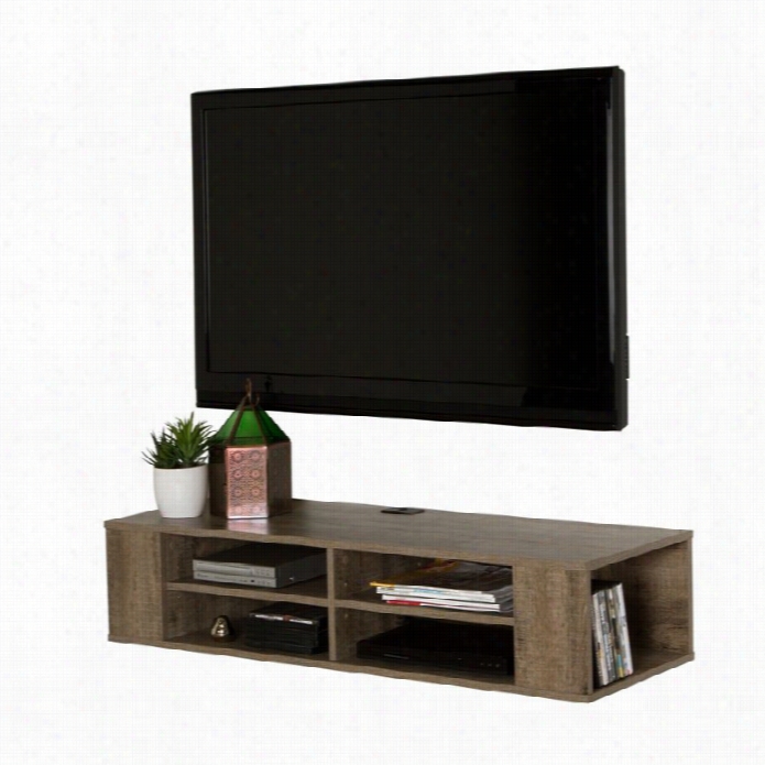 South Coast City Life 48 Wall Mounted Media Console In Weathered Oak