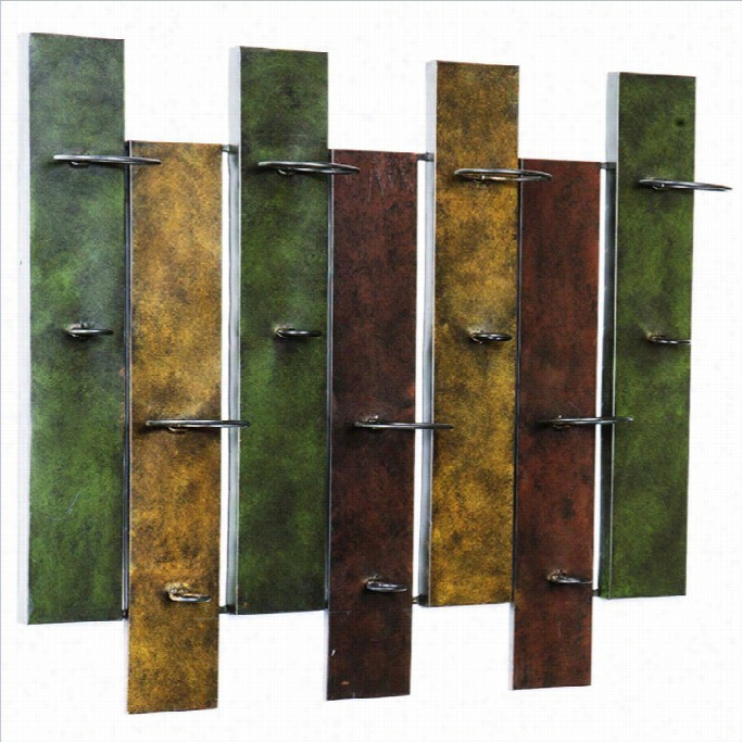 Southern Enterprises Santa Curz Wall Mount Wine Rack In D Istressed Earth Tone