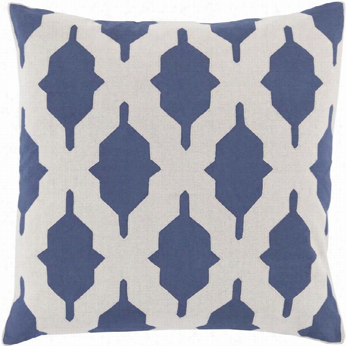 Surya Salma Down Fill 20 Square Pillow In Navy