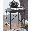 Ashley Ballor Metal Square End Table in Pewter