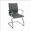 Office Star Eco Leather Visitors Guest Chair in Grey