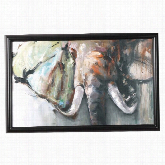 Uttermost Bull Rush Elephant Art