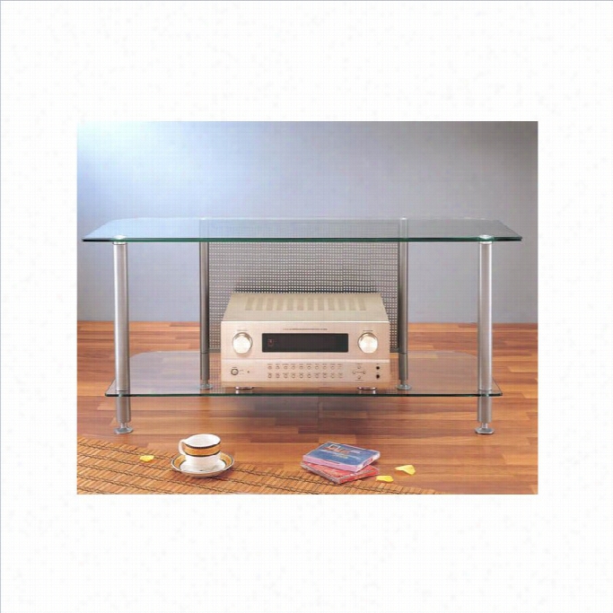 Vti Agr Serie Smetal And Tempered Glass Plasma/lcd Tv Stand-silver