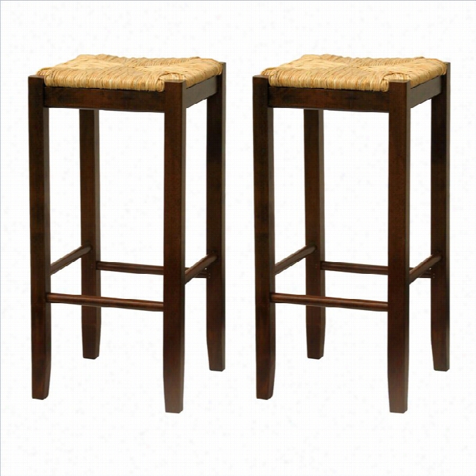 Winsome Regalia 29 Bar Stools In Antique Walut (set Of 2)