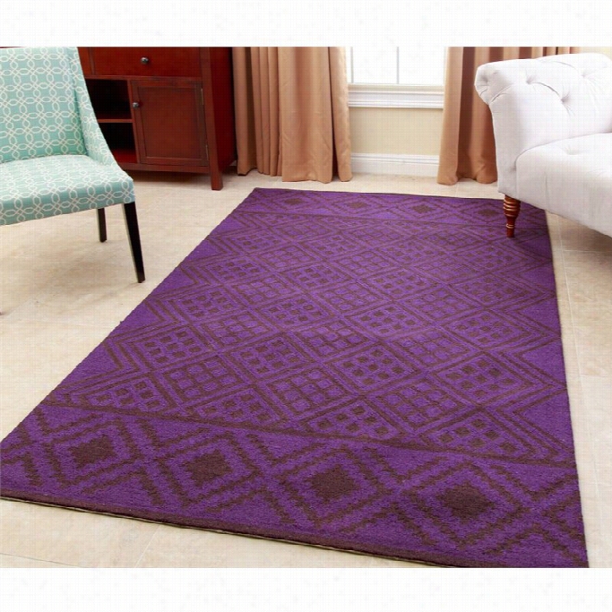 Abbyson Living 3' X 5' New Zealand Wool Rug In Purple