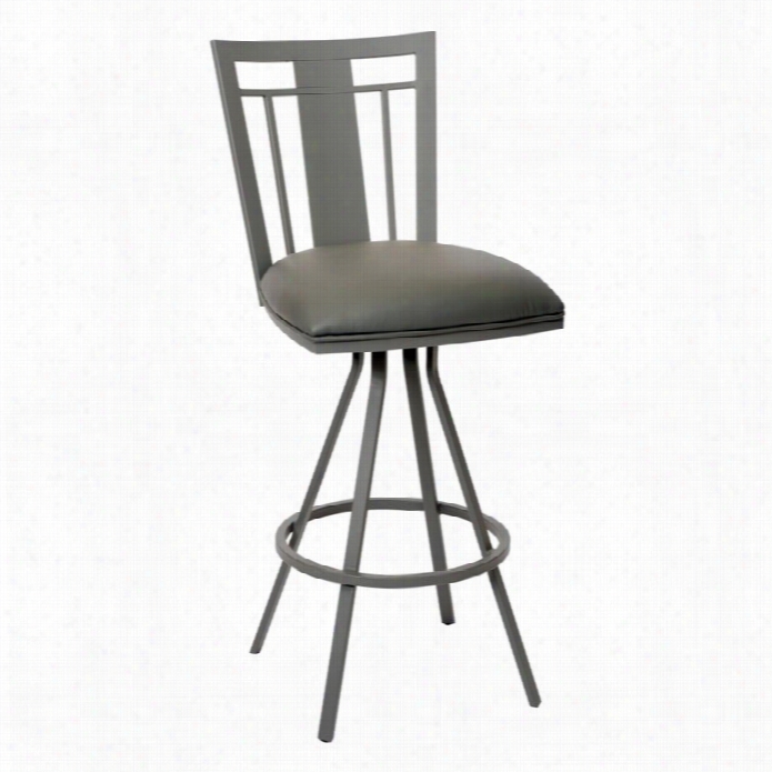 Armen Living Cleo 30 Transitional Bar Stool In Gray