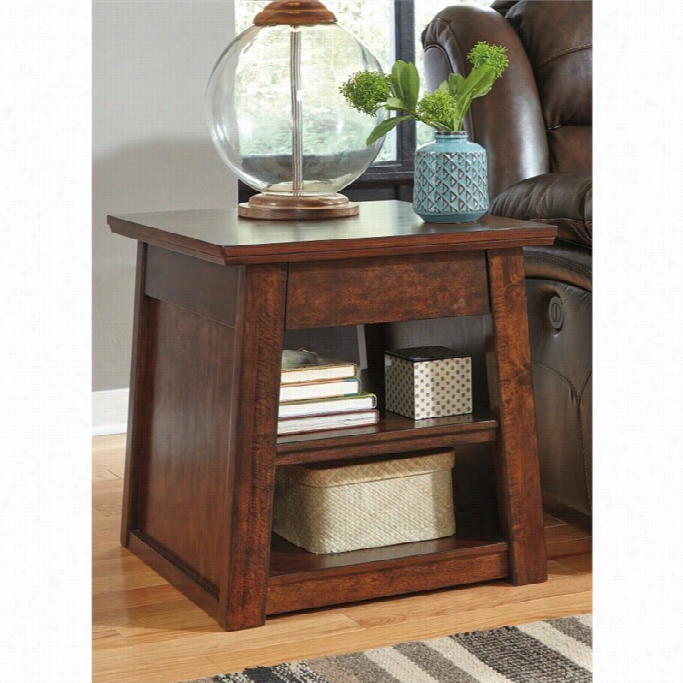 Ashley Harpan Rectangular Fragment Table Upon Power Port In Redd Ieh Brown