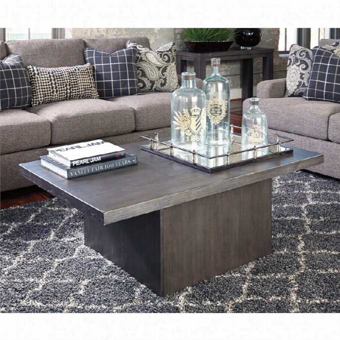 Ashley Lamoille Rectangular Coffee Table In Dark Gray